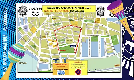 RECORRIDO CARNAVAL INFANTIL 2026 | INFORMACIÓN DE INTERÉS.